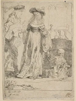 Death Appearing to a Wedded Couple from an Open Grave, 1639