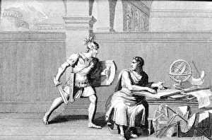 3rd Century Bc Prints: Death of Archimedes, killed by a Roman soldier during the assault on Syracuse