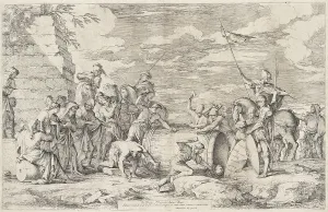 Rosa Salvator Prints: The Death of Atilius Regulus, c. 1662. Creator: Salvator Rosa