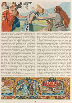 Siegmund Collection: The Death of Baldr (Right site). From Valhalla: Gods of the Teutons, c. 1905