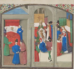 Book Art Prints: Death of Baldwin IV. Coronation of Guy of Lusignan