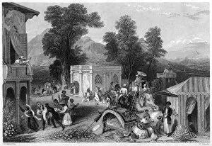Griefstricken Gallery: Death of Bishop Heber, India, 1826. Artist: J Sands