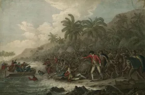 The Death of Captain James Cook on February 14, 1779, 1785. Artist: Webber, John