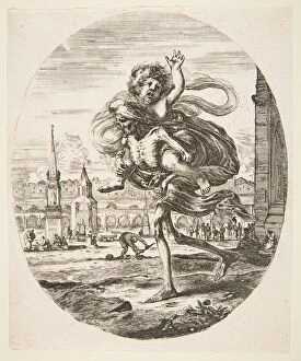 Abducting Gallery: Death carrying a child, from The five deaths (Les cinq Morts), ca. 1648