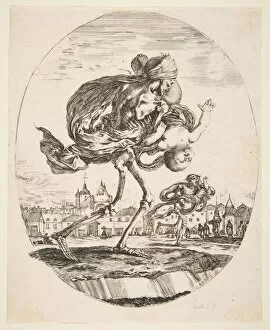 Abduction Collection: Death Carrying an Infant, from The five deaths (Les cinq Morts), ca. 1648