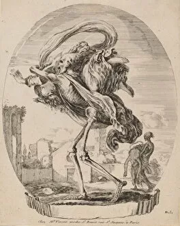 Abduction Collection: Death Carrying a Woman, probably 1648. Creator: Stefano della Bella