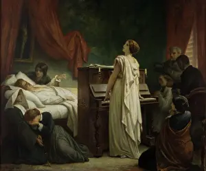 Accommodation Prints: Death of Chopin, 1885. Creator: Felix Joseph Barrias
