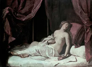 Ptolemy Xiii Prints: The Death of Cleopatra, 1648. Artist: Guercino (1591-1666)
