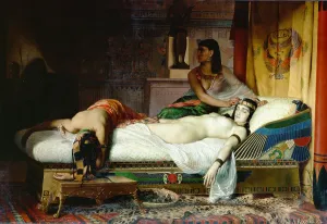 Relationship Prints: The Death of Cleopatra, 1874. Creator: Rixens, Jean Andre (1846-1925)