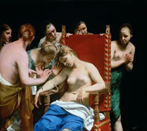 Mark Antony Gallery: The Death of Cleopatra, ca 1662. Artist: Canlassi, Guido (Guidobaldo) (1601-1663)