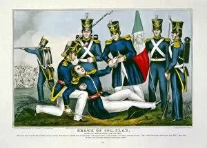 Bayonets Collection: Death of Col. Clay, Battle of Buena Vista, Feby. 23d, 1847, pub. 1847. Creator: American School