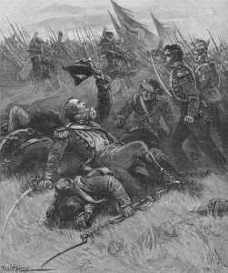 Joseph Bonaparte Collection: Death of Colonel Donellan, c1896, (1902). Artist: Paul Hardy