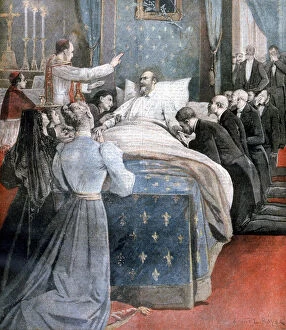 The death of the Comte de Paris, England, 1894. Artist: Lionel Noel Royer