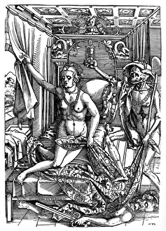 Death and the Courtesan (Signed by the Wood-Engraver), 1903. Artist: Sebald Beham
