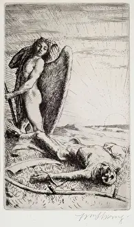 Sunrise Prints: Death Defeated, 1888. Creator: William Strang