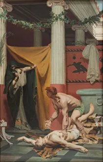 Commodus Prints: The Death of the Emperor Commodus. Artist: Pelez, Fernand (1848-1913)