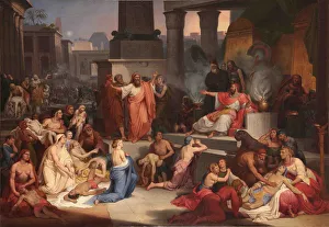 Plagues Of Egypt Prints: The Death of the First-Born of Egypt, 1838-1839. Artist: Paoletti, Pietro (1801-1847)