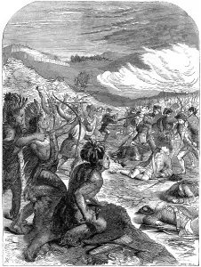 The death of General Edward Braddock (c1695-1755), 1755 (19th century).Artist: Bill The death of General Edward Braddock (c1695-1755), 1755 (19th century).Artist: Bill