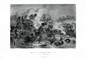Darley Prints: Death of General Lyon, Battle of Wilsons Creek