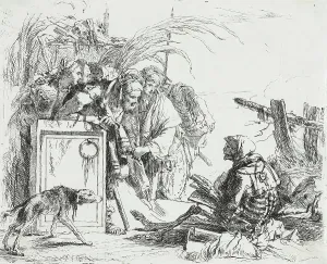 Death Giving Audience, c1741-1742. Creator: Giovanni Battista Tiepolo