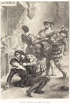 The Death of Hamlet (Act V, Scene II), 1843. Creator: Eugene Delacroix The Death of Hamlet (Act V, Scene II), 1843. Creator: Eugene Delacroix