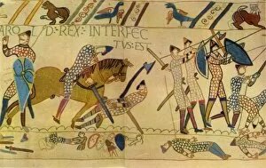 Killed Gallery: The death of Harold at the Battle of Hastings, 1066, (1944). Creator: Unknown