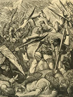 Norman Prints: Death of Harold at the Battle of Hastings, 1873. Creator: Unknown