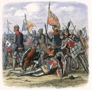 Infantry Prints: Death of Henry Percy (Harry Hotspur) at the Battle of Shrewsbury, 21 July 1403, (c1860)