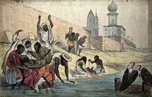 Holy Prints: The 'death of Hindoos on the banks of the river Ganges'