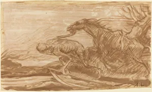 Grim Reaper Prints: Death and Its Horse. Creator: Alphonse Legros
