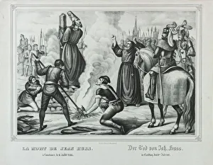 The Death of Jan Hus in Constance, Mid of the 19th cen Creator: Wentzel, Johann Friedrich