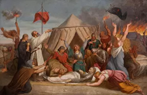 Jan Hus Gallery: The Death of John Zizka, c. 1850. Artist: Javurek, Karel (1815-1909)