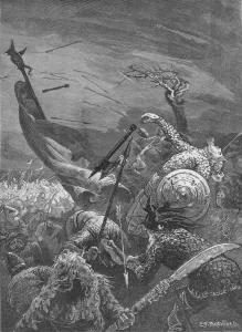 Harold Godwineson Prints: Death of King Harold at the Battle of Hastings, 1066 (1905)