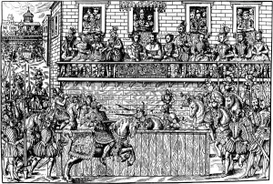 Jean Jacques Prints: Death of King Henry II at the Tournament, 1559 (1570). Artist: Jean Jacques Perrissin