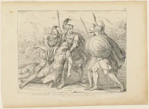 Aeneid Prints: The Death of Lausus, early 19th century. Creator: Bartolomeo Pinelli