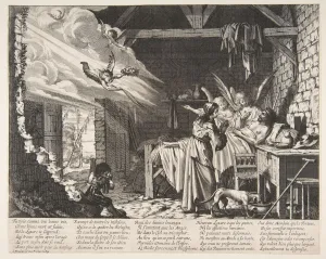 Chamber Pot Prints: The Death of Lazarus, 1620-76. Creator: Abraham Bosse