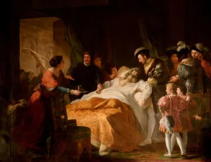 The Death of Leonardo da Vinci in the Arms of Francis I, 1781. Creator: Menageot