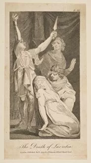 The Death of Lucretia, from Allens New and Impartial Roman History, 1797