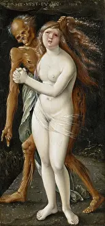 Young Prints: Death and the Maiden (Baldung), 1517. Creator: Hans Baldung