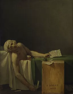 Bloody Regime Gallery: The Death of Marat, 1793. Artist: David, Jacques Louis (1748-1825)