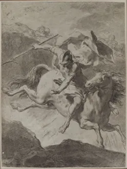 Death of Marcus Curtius, 1799. Creator: Gaetano Gandolfi (Italian, 1734-1802)