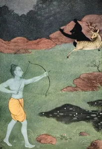 Hindu Prints: The death of Maricha, 1913. Artist: K Venkatappa