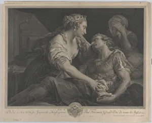 The Death of Mark Antony with Cleopatra at left, 1778. Creator: Johann Georg Wille The Death of Mark Antony with Cleopatra at left, 1778. Creator: Johann Georg Wille