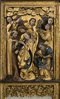 Bishop Erazm Ciolek Palace Prints: Death of Mary, Space Remaining after the Lost Relief, c1500. Creator: Unknown