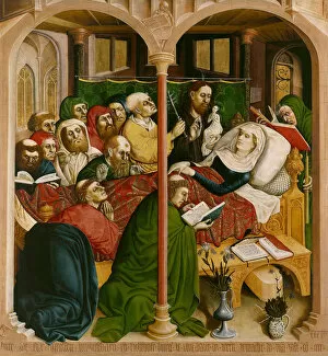Glorification Of The Virgin Gallery: The death of Mary. The Wings of the Wurzach Altar, 1437. Artist: Multscher, Hans (c. 1400-1467)