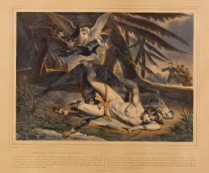 1839 Prints: The Death of Mazeppa, 1839. Creator: Boulanger, Louis Candide (1806-1867)