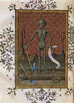 Bernat Gallery: Death, miniature in the Book of Hours of 1444, by Bernat Martorell