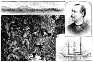 Europeans Prints: Death of Mr. Frank James, killed by a wounded elephant in West Africa