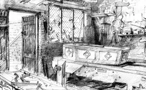Workshop Prints: The Death of Mr. Gladstone: in the carpenter's shop