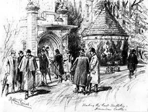 William Ewart Prints: The Death of Mr. Gladstone: reading the last bulletin at Hawarden Castle